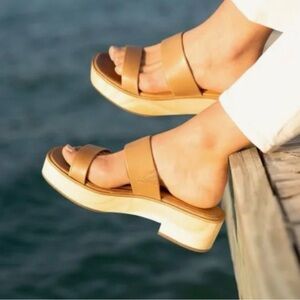Nisolo Ellie All Day Brown Leather Slide Sandals